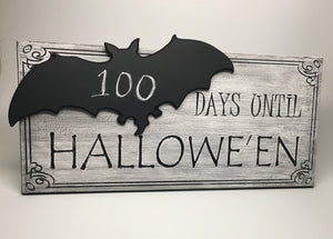 Halloween Countdown Chalkboard- BAT