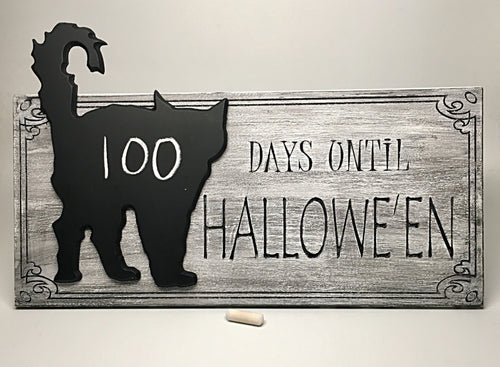 Halloween Countdown Chalkboard- CAT